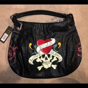 Ed Hardy Love Kills Slowly Skull Black